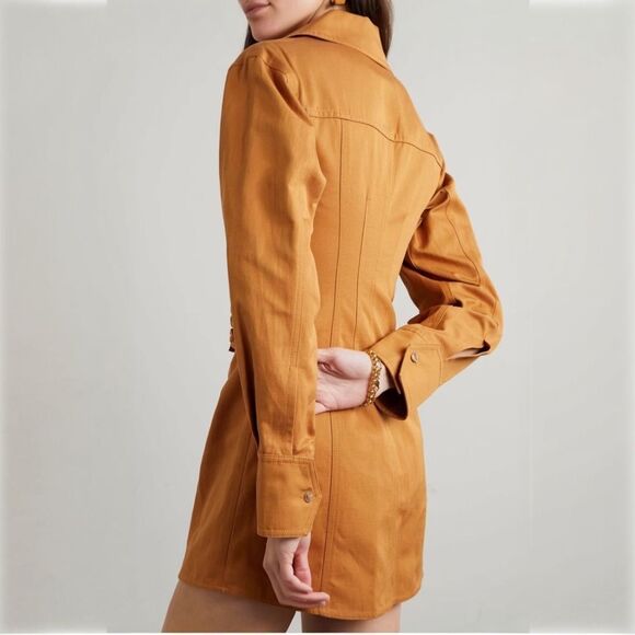 A.L.C. Paisley Shirt Dress Size 0 Cotton Hemp Blend Western Chic - Picture 4 of 16